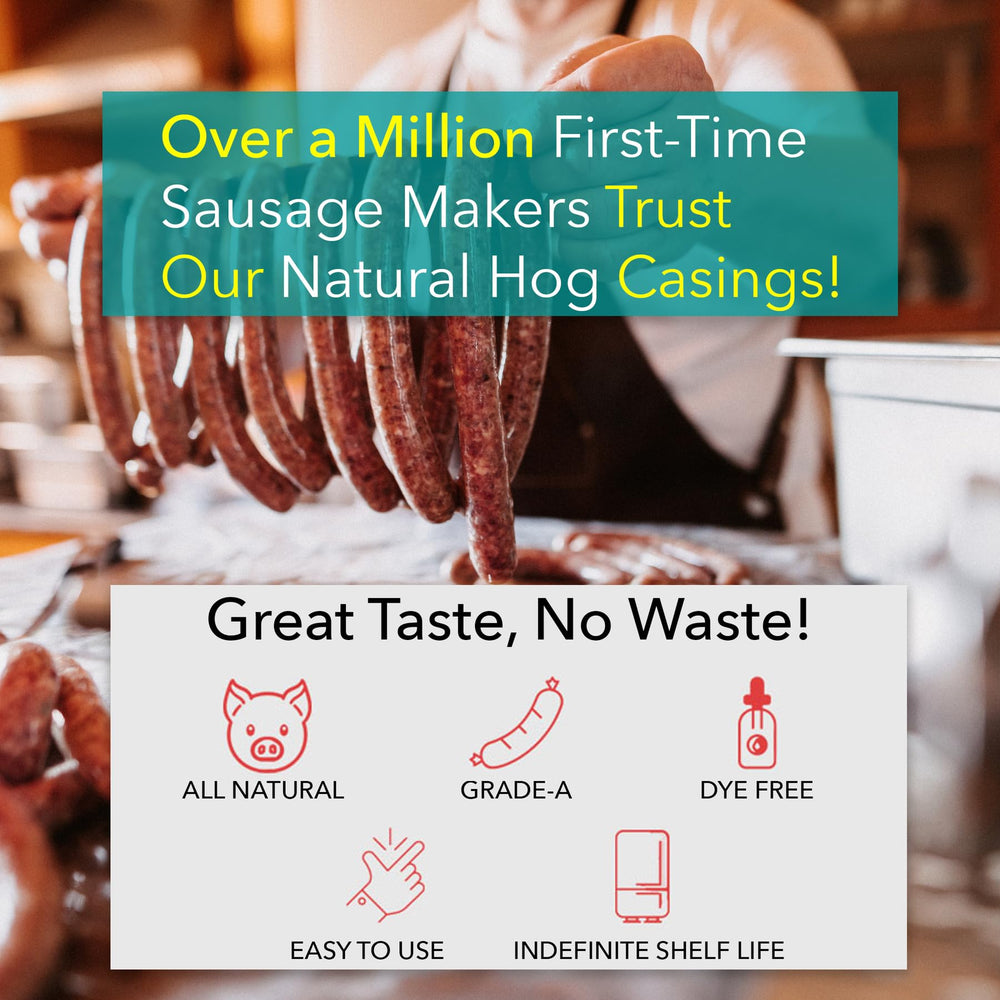 The Sausage Maker grilled sausages on a platter showcasing crisp snap and even browning