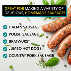 The Sausage Maker casing texture and transparency detail for reliable stuffing