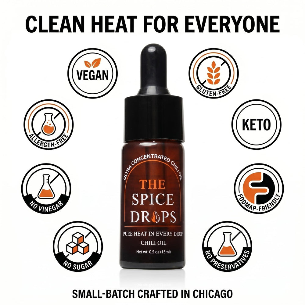 The Spice Drops bottle held in hand showing 0.5 oz travel size and pocket portability