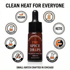 The Spice Drops bottle held in hand showing 0.5 oz travel size and pocket portability
