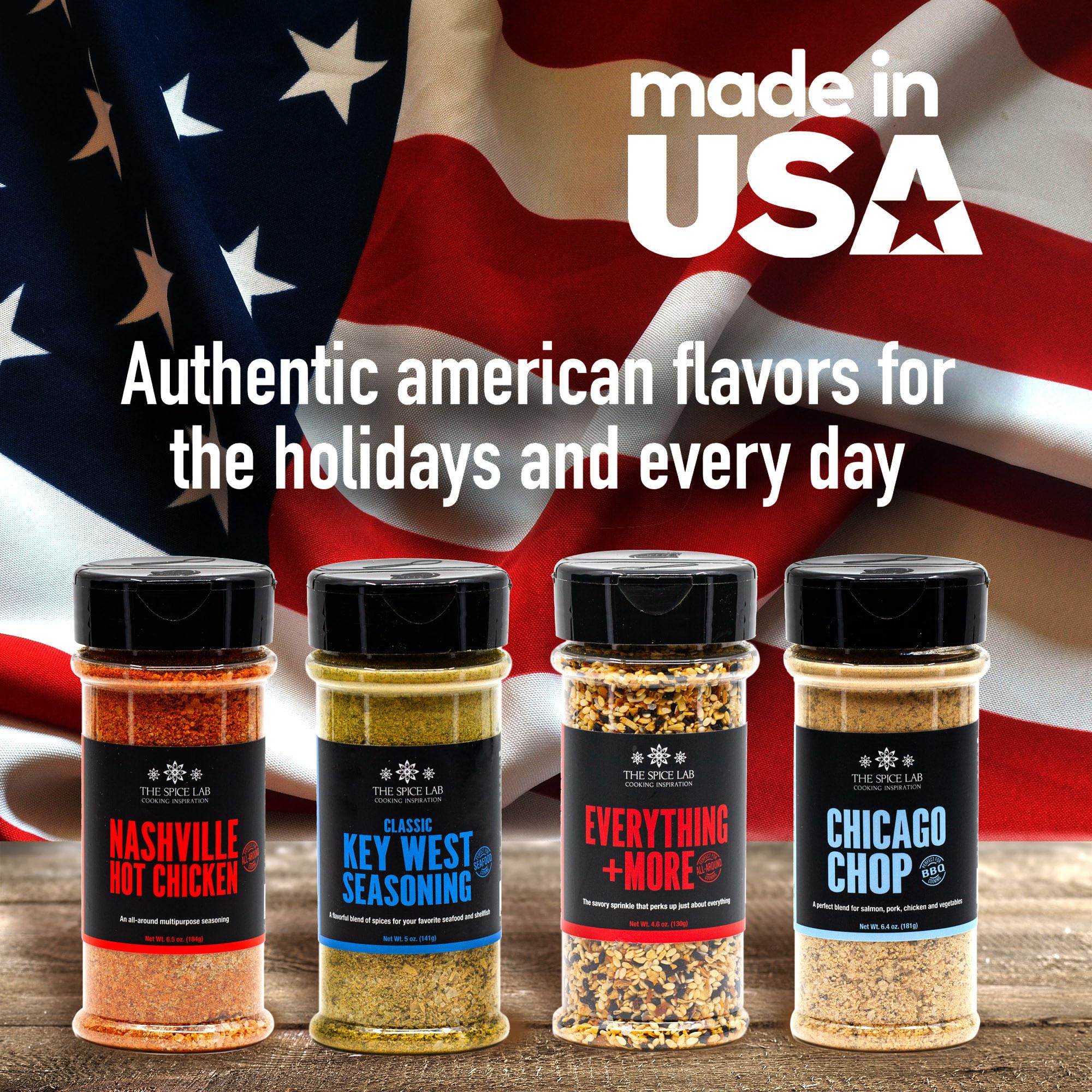 The Spice Lab spices staged at a backyard barbecue showing party-ready seasoning benefit