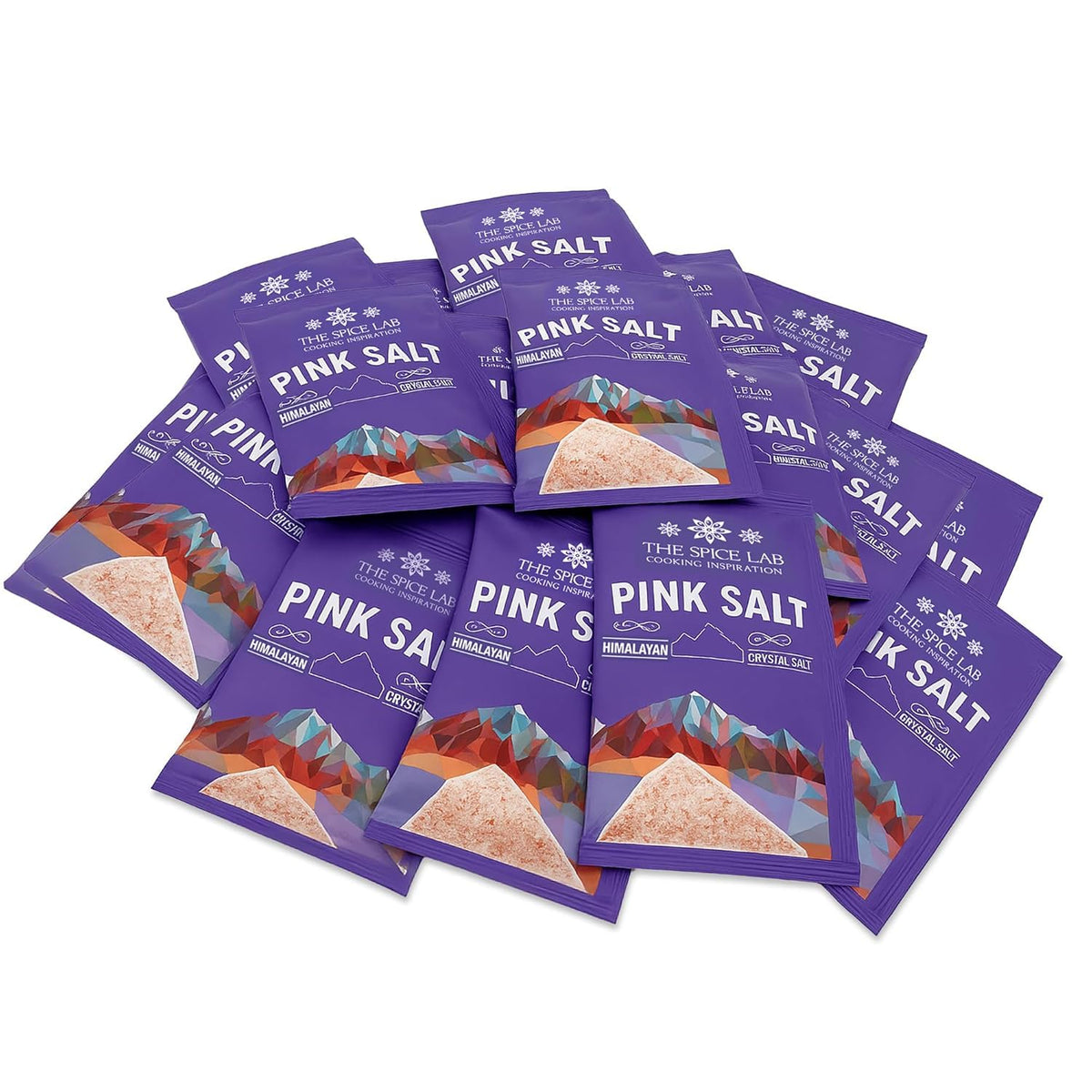 The Spice Lab packet front view showing sealed single‑serve salt, hygienic convenience