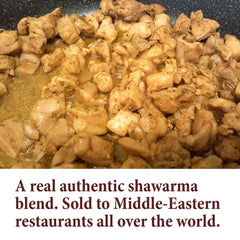close-up of shawarma spices texture and color from The Spice Way, highlights aromatic quality