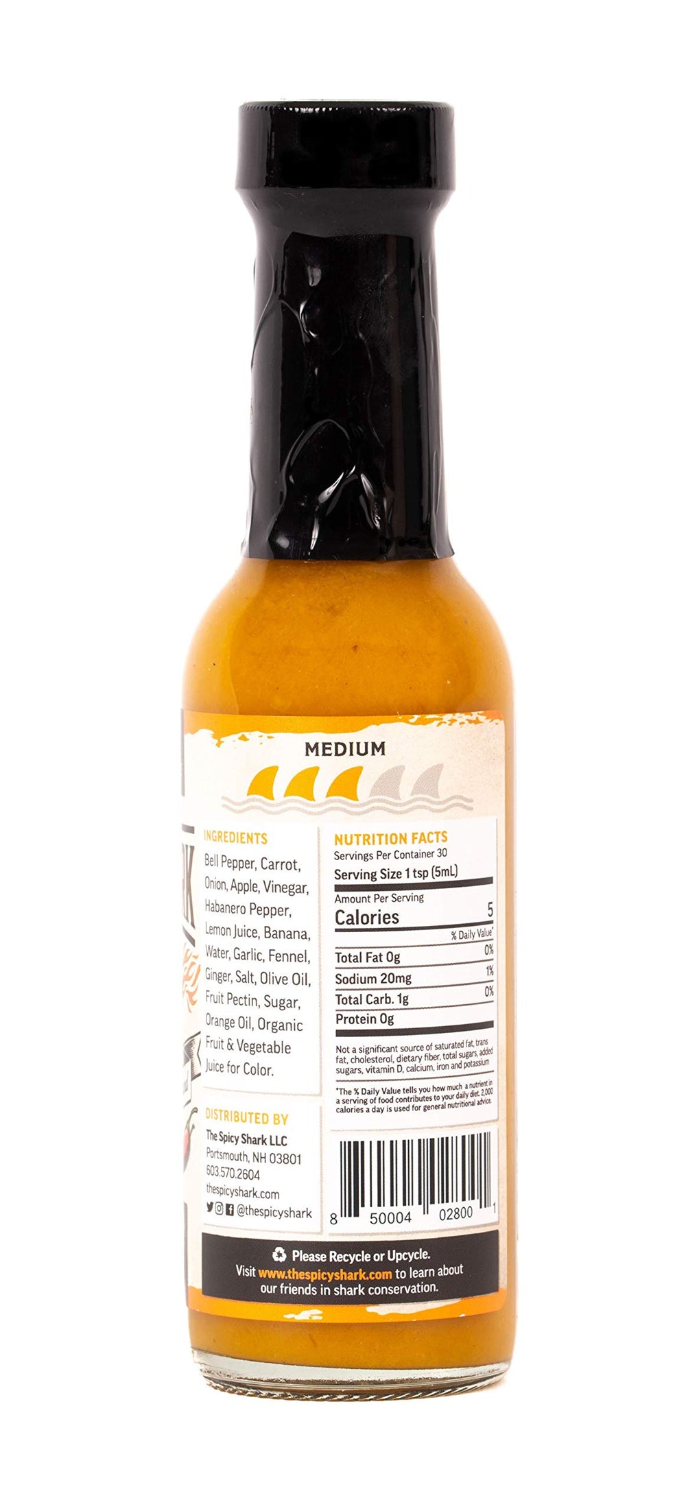 The Spicy Shark texture closeup highlighting thick pour and vibrant color for flavor appeal