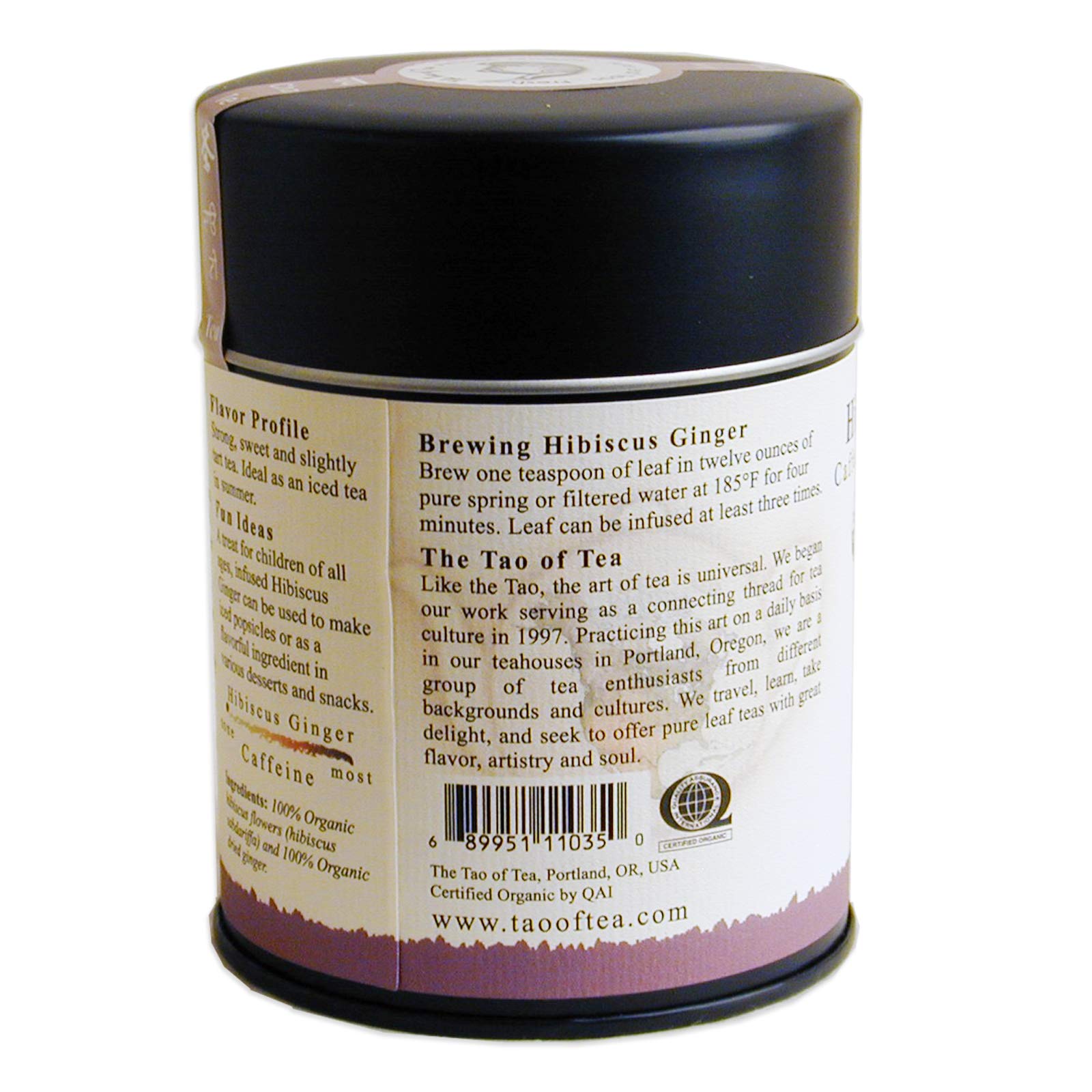 The Tao of Tea brewed cup in hand illustrating refreshing hot or iced enjoyment