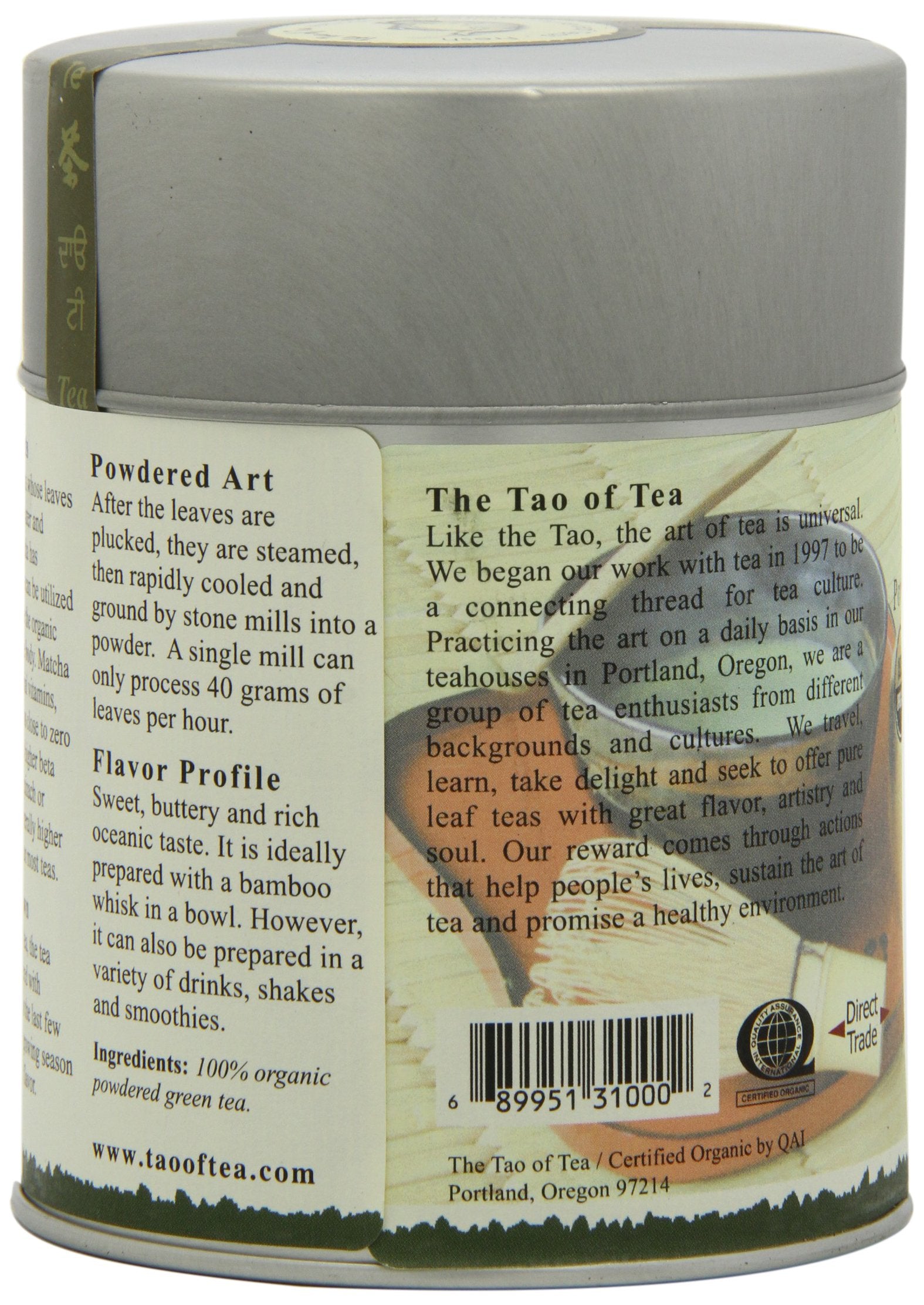 The Tao of Tea Liquid Jade matcha latte in glass demonstrating creamy versatility