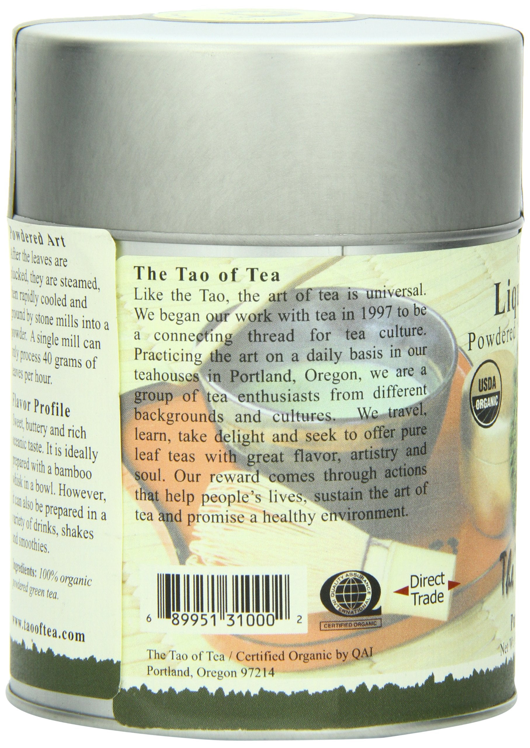 The Tao of Tea Liquid Jade whisked bowl producing froth and aromatic release