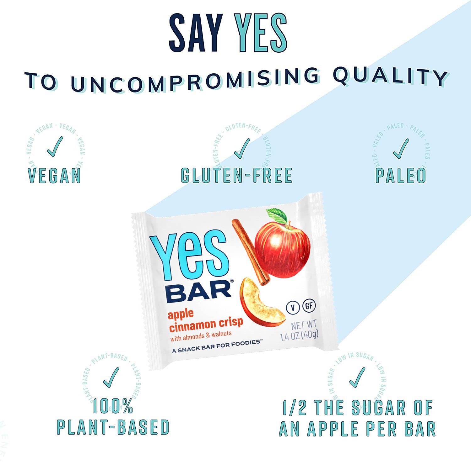 The YES Bar served next to coffee showing a balanced morning treat