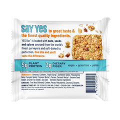 The YES Bar single unwrapped bar showing soft-baked interior and easy handheld snack benefit