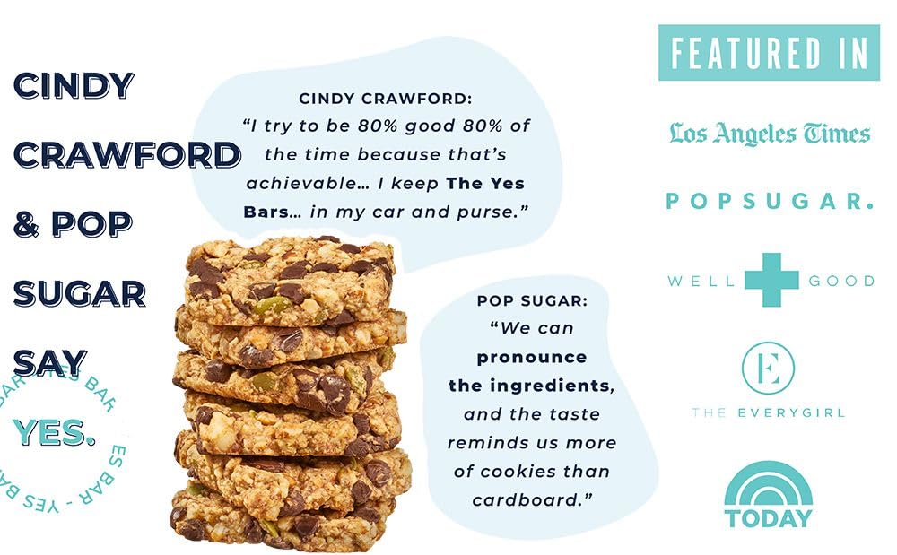 The YES Bar beside a smartphone illustrating portable snack size