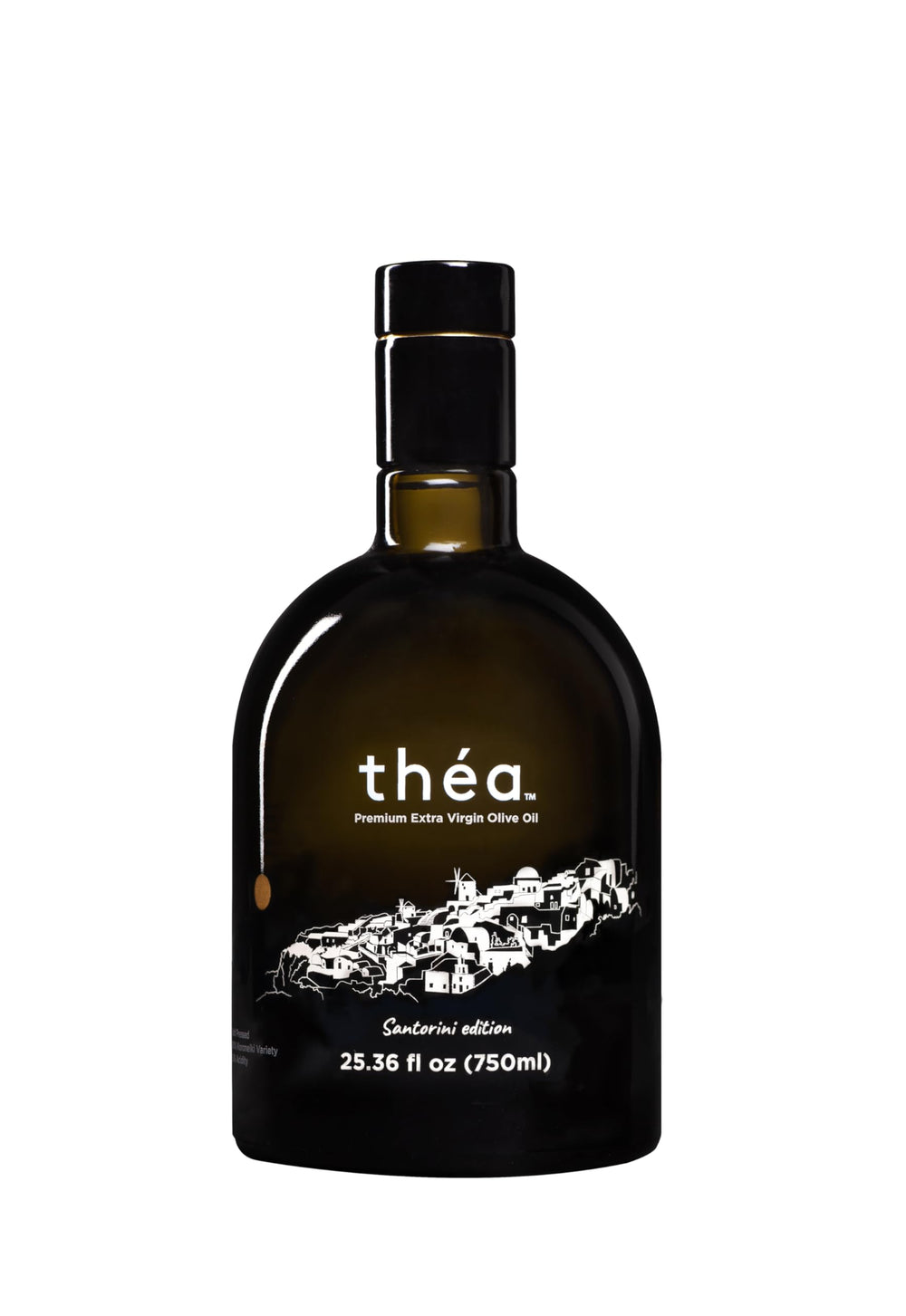 théa olive oil front bottle showing label and premium presentation benefit preserving quality