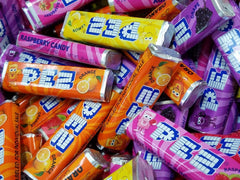 TheCandyCo PEZ close-up of candy texture demonstrating fresh colorful pieces benefit