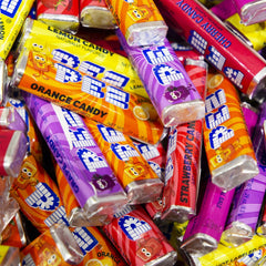 TheCandyCo PEZ next to a ruler showing size and count for portion planning benefit