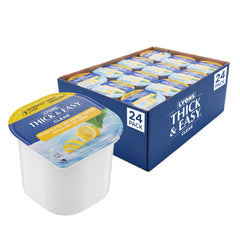 Thick & Easy front packaging showing lemon flavor and 24 pack benefit