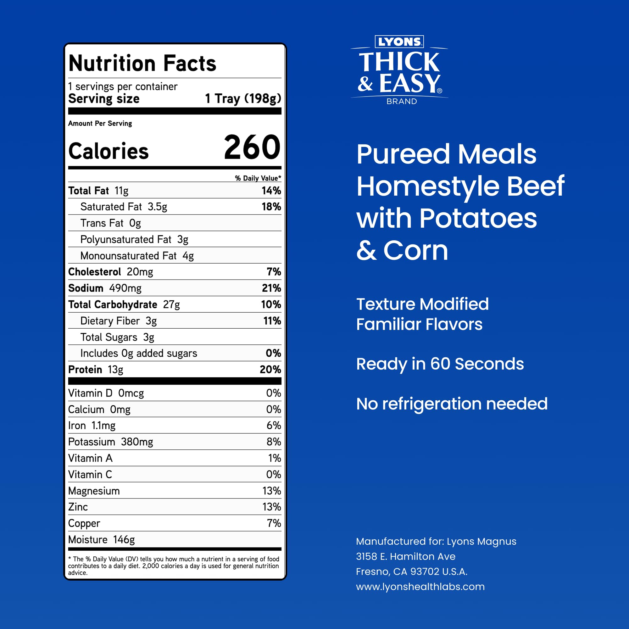 Thick & Easy meal in kitchen setting illustrating quick microwave convenience