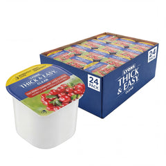 Thick & Easy front packaging showing 24-count cups and clear labeling benefit: easy identification