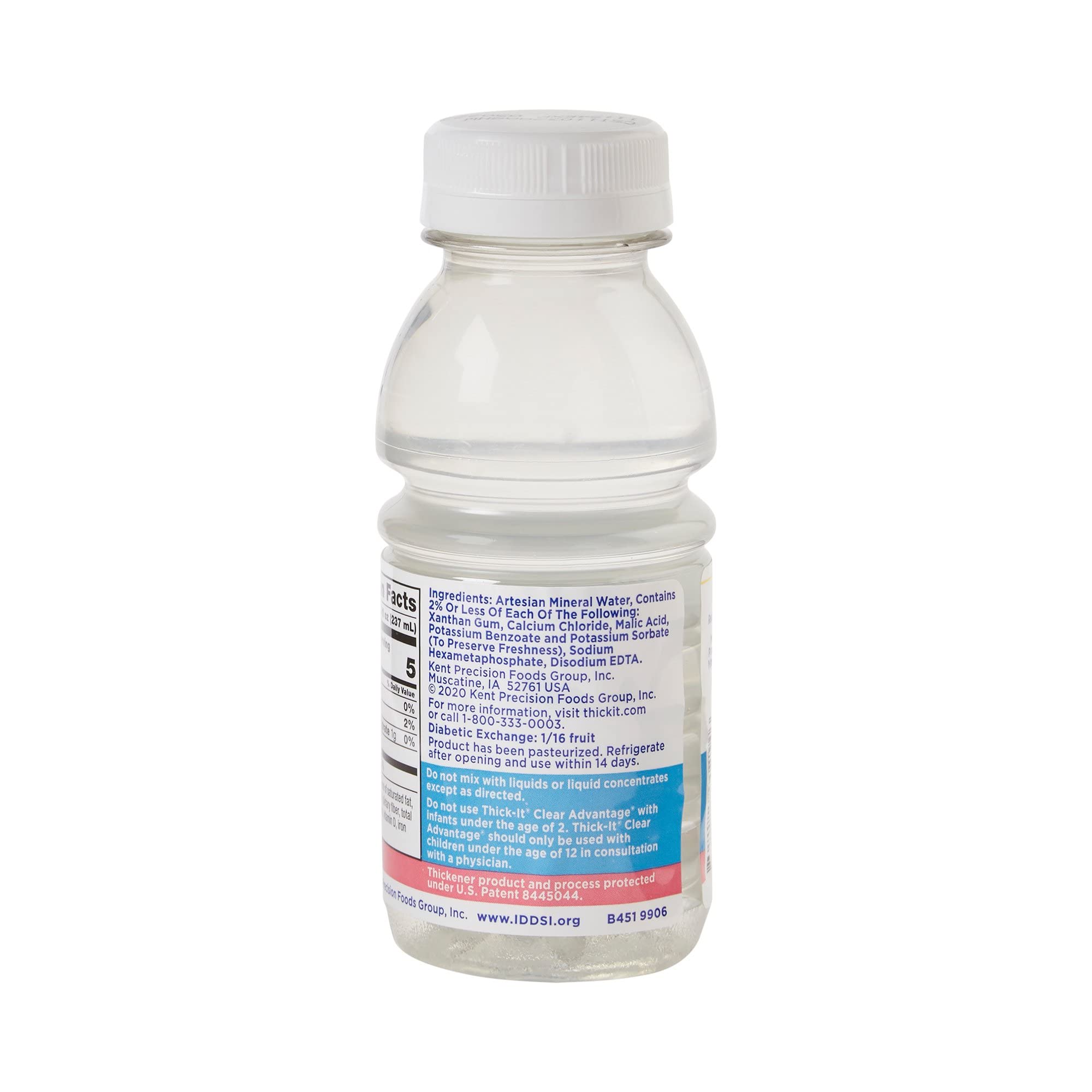 Thick-It bottle cap detail highlighting resealable design and spill prevention