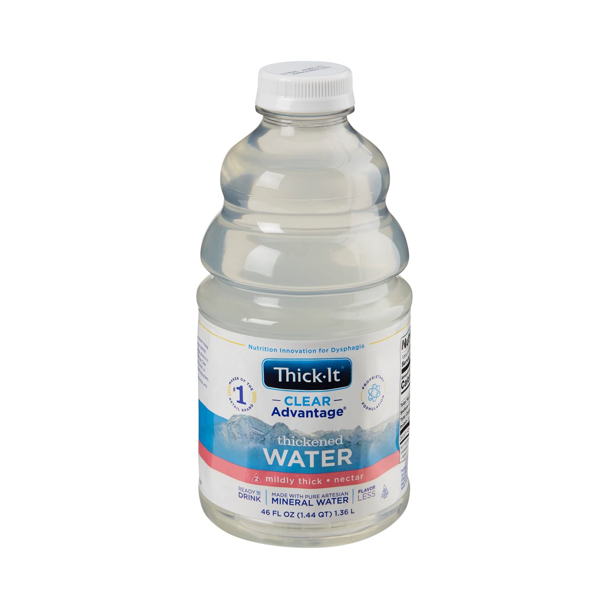 Thick-It bottle front packaging showing product size and clarity benefit