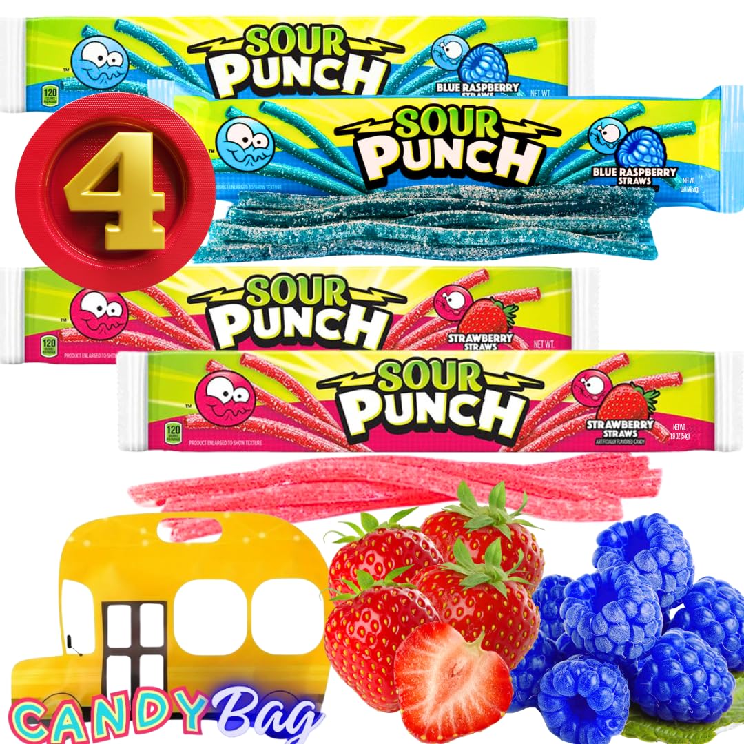 Think Candy front view of four trays and resealable bag showing flavors and packaging benefit