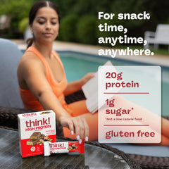 think! six 5-count sleeves displayed for easy portioning and travel convenience