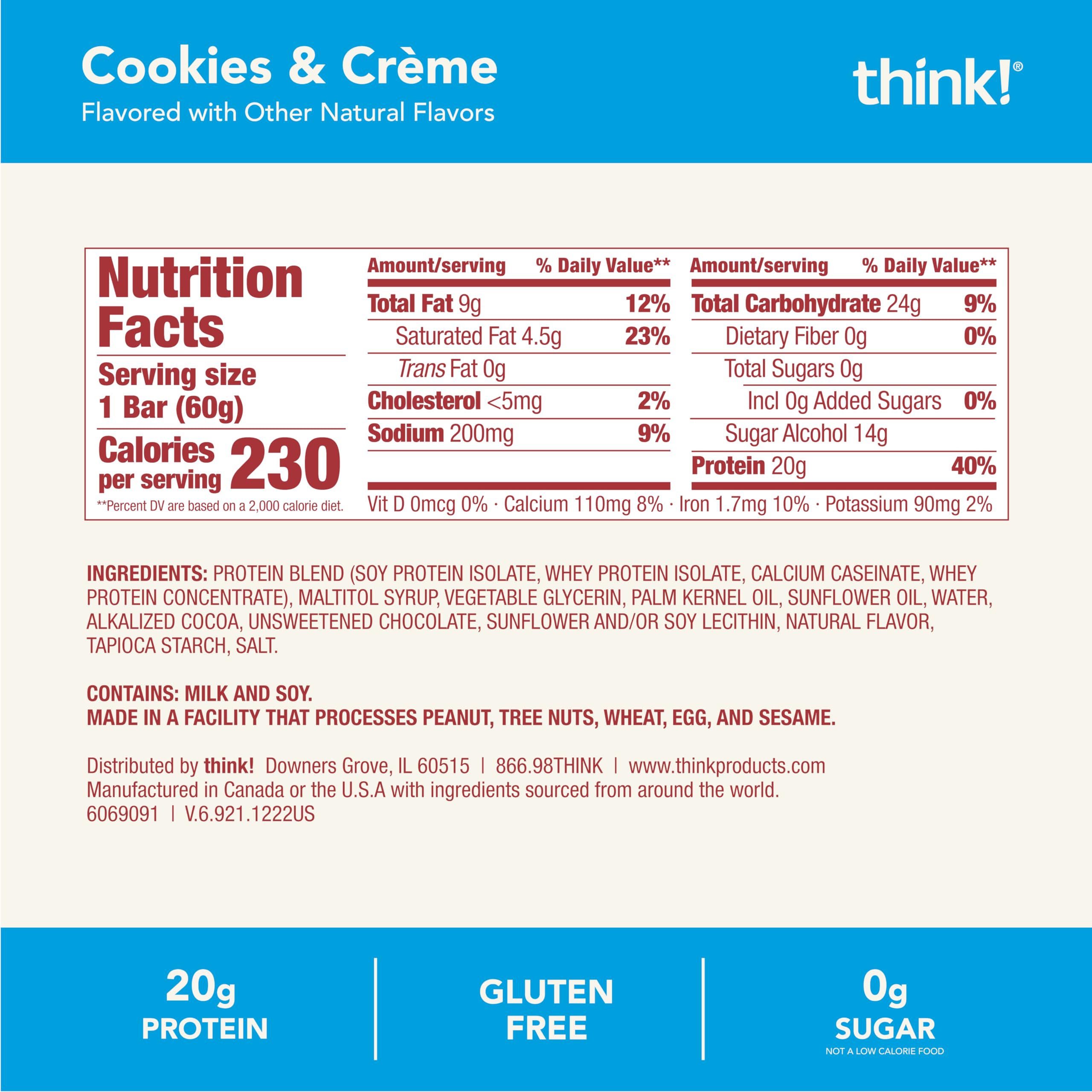think! open box with ten individually wrapped bars for organized storage