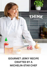 Think Jerky open bag with pieces spilled showing convenient single-serve freshness