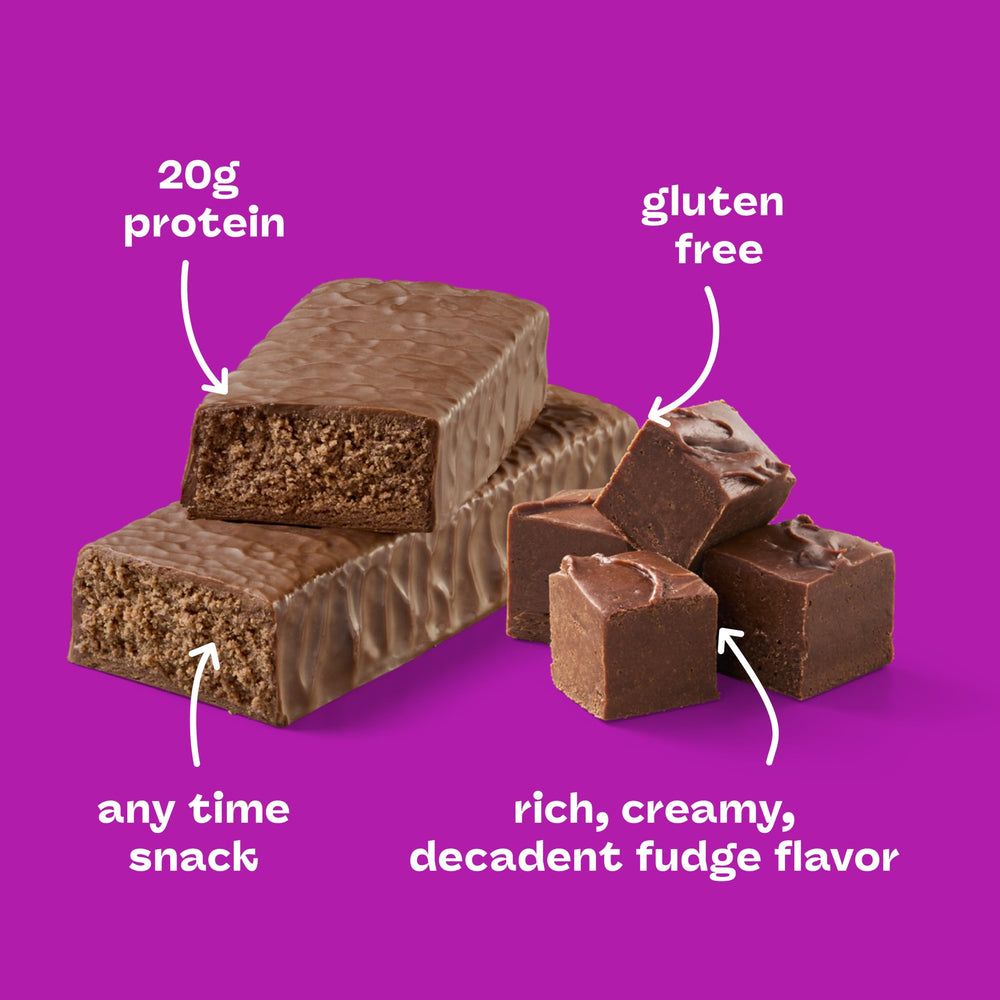 think! close-up cross-section showing fudgy texture and protein-rich interior