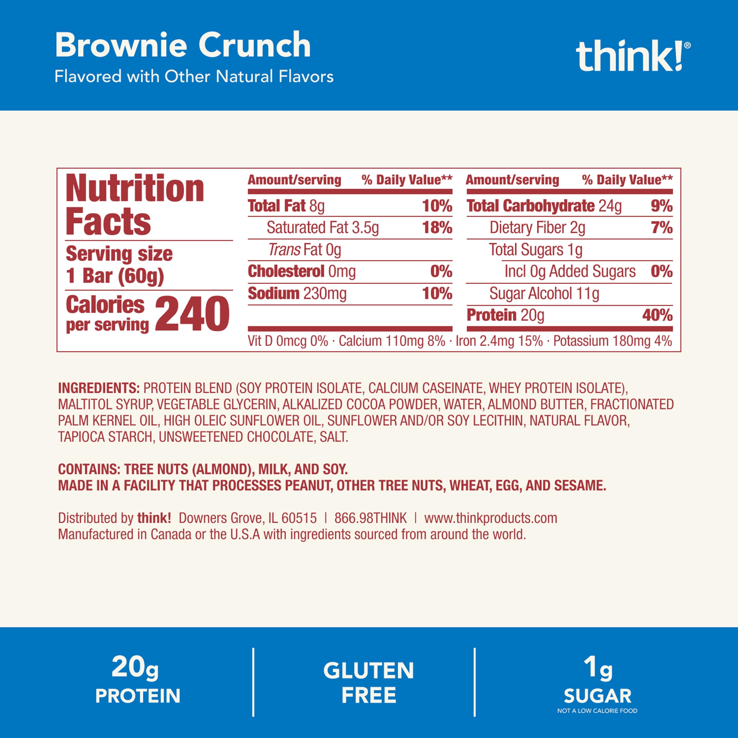 thinkThin bar in a gym bag as grab-and-go protein snack for workouts