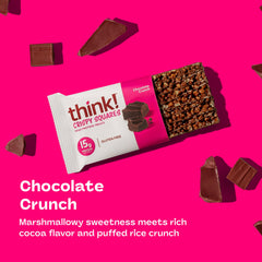 thinkThin individually wrapped bar in hand showing portable, on-the-go benefit