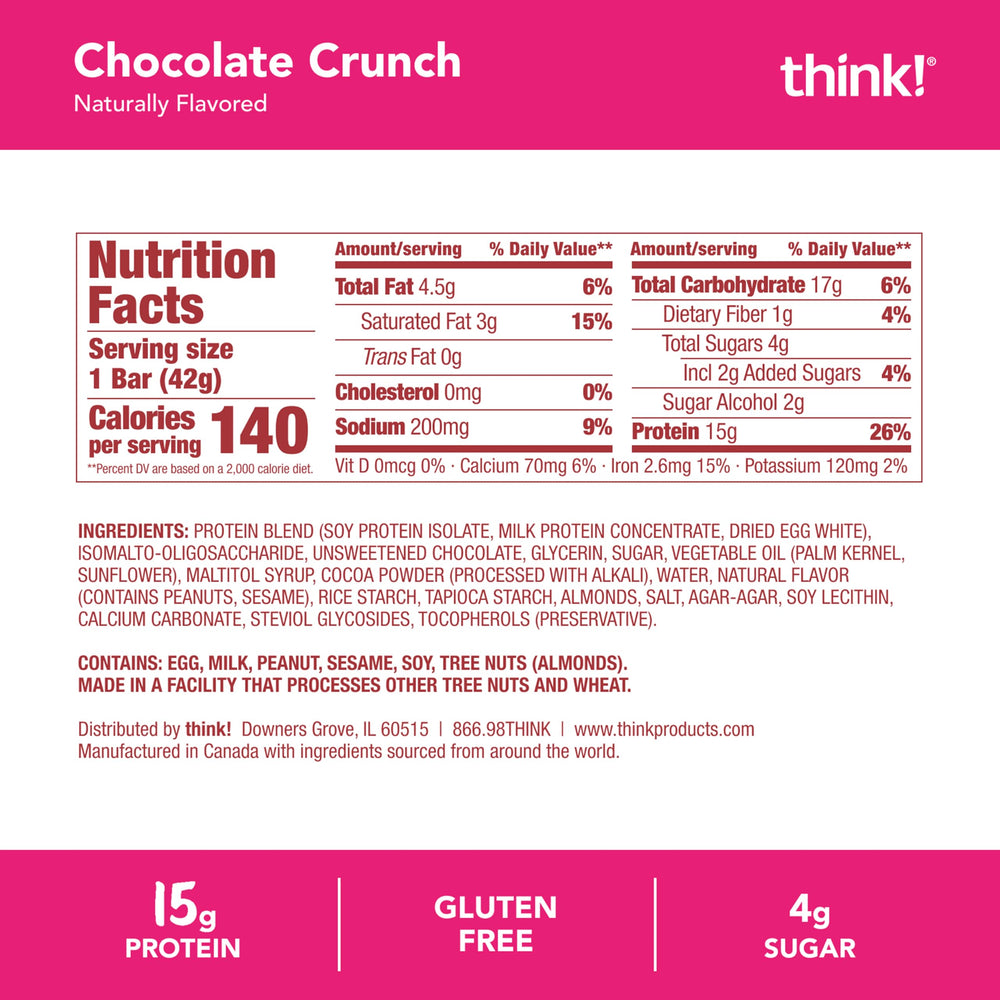 thinkThin lifestyle bar next to coffee on desk for quick satisfying snack