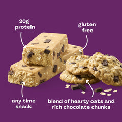 thinkThin close-up of oats and chocolate chunks highlighting texture
