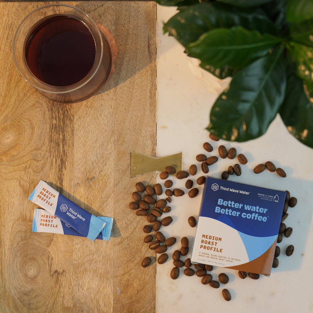 Third Wave Water treated water being used in a pour-over setup to improve extraction and flavor clarity