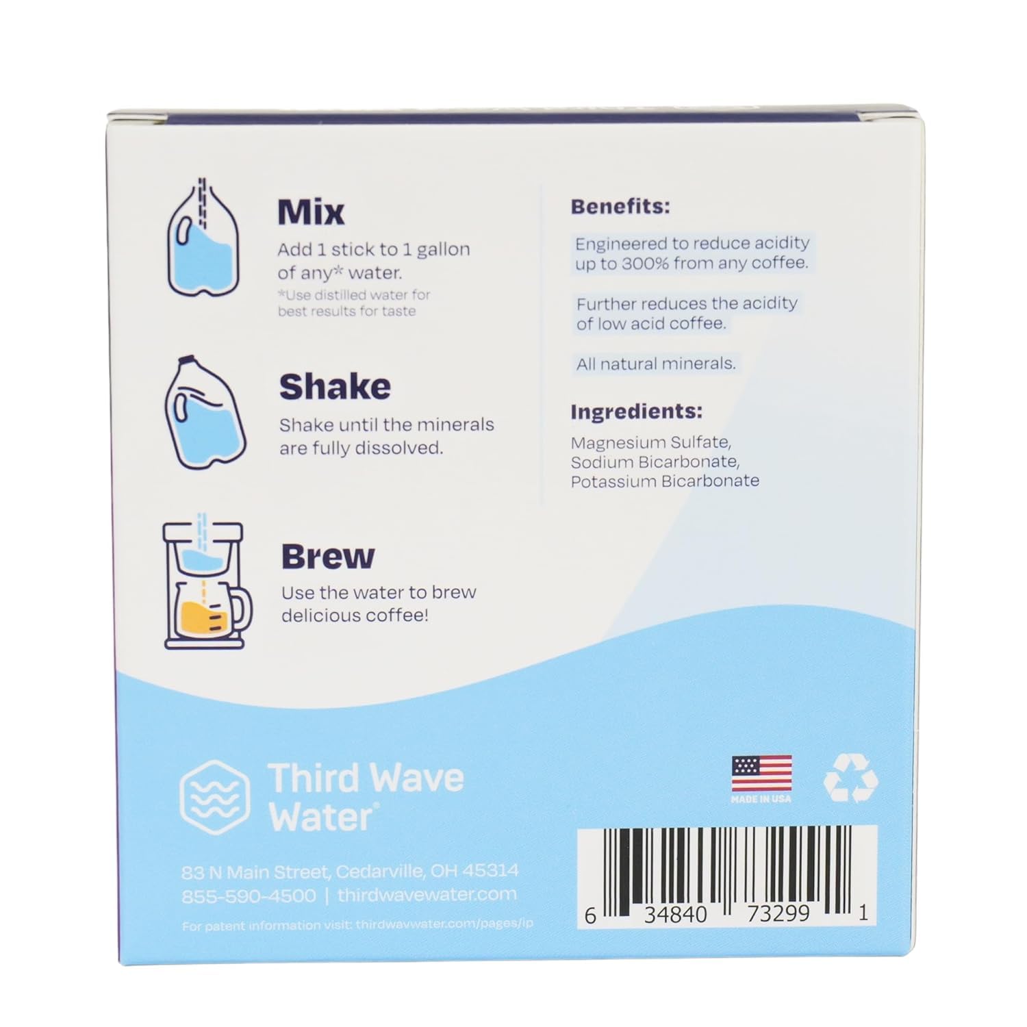 Third Wave Water opened sticks spilling powder for quick visual
