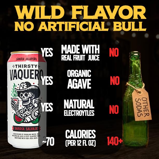 Thirsty Vaquero Limón Ladrón can emphasizing bright lime and savory chile refreshment