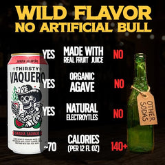 Thirsty Vaquero Limón Ladrón can emphasizing bright lime and savory chile refreshment