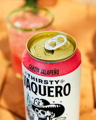 Thirsty Vaquero Mango Muerte can showcasing ripe mango and warming habanero flavor