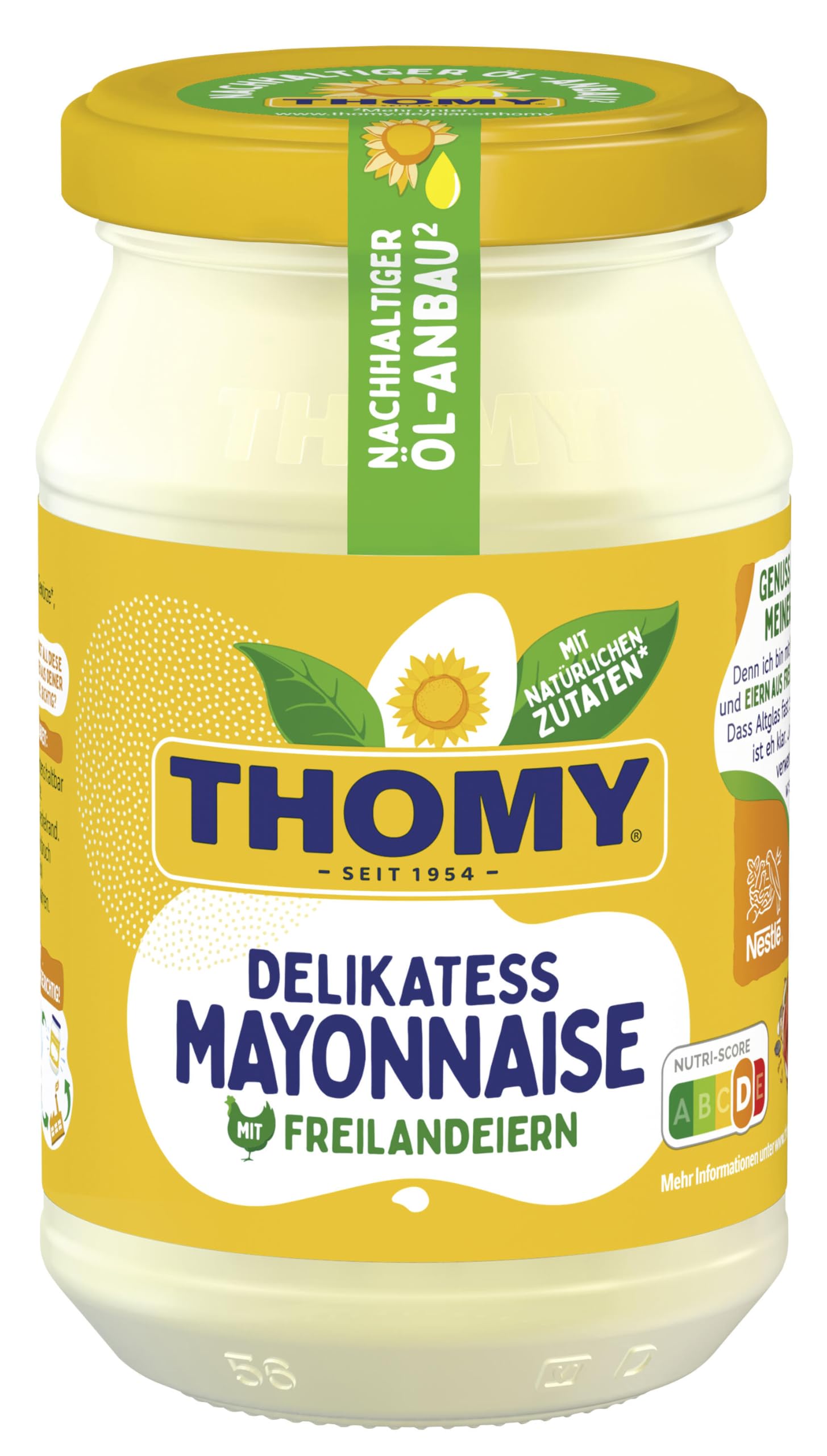 Thomy mayonnaise front packaging showing label and 250ml size, easy identification