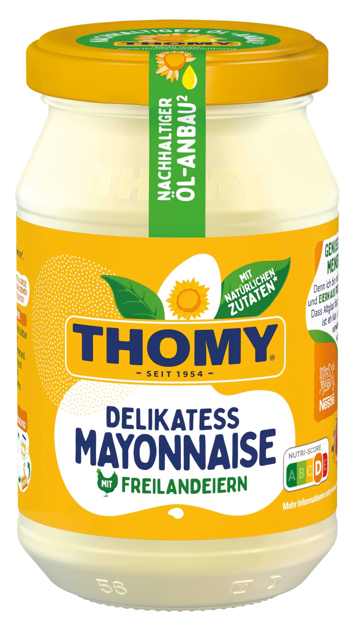 Thomy mayonnaise front packaging showing label and 250ml size, easy identification