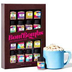 Thoughtfully BomBombs front packaging showing set of 16 mini bottles for gifting