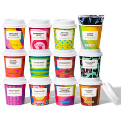 Thoughtfully BomBombs mini cup close-up showing decorative packaging and portioning benefit