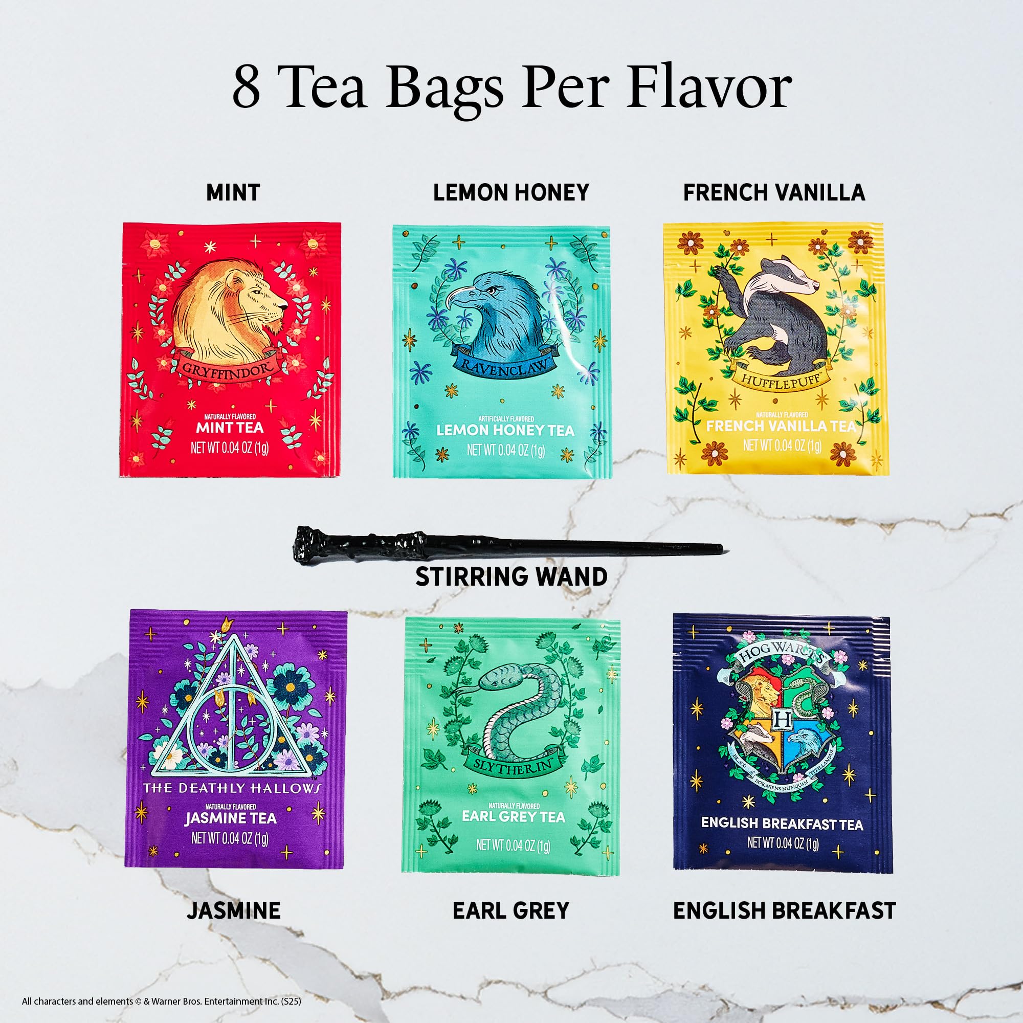 Thoughtfully HARRY POTTER assortment of individually wrapped tea bags for easy sampling