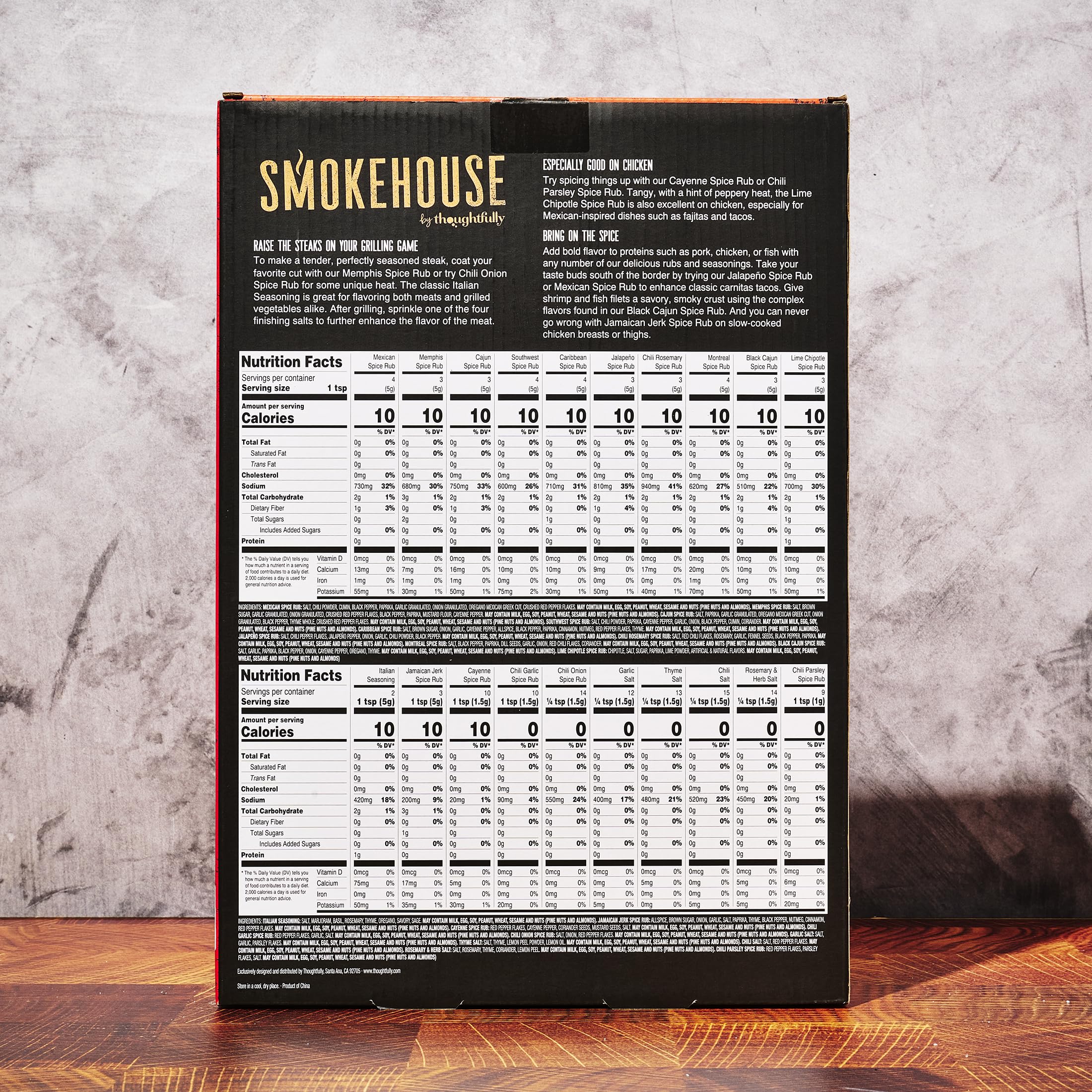 Thoughtfully Smokehouse jars next to a hand to show compact size and convenient storage