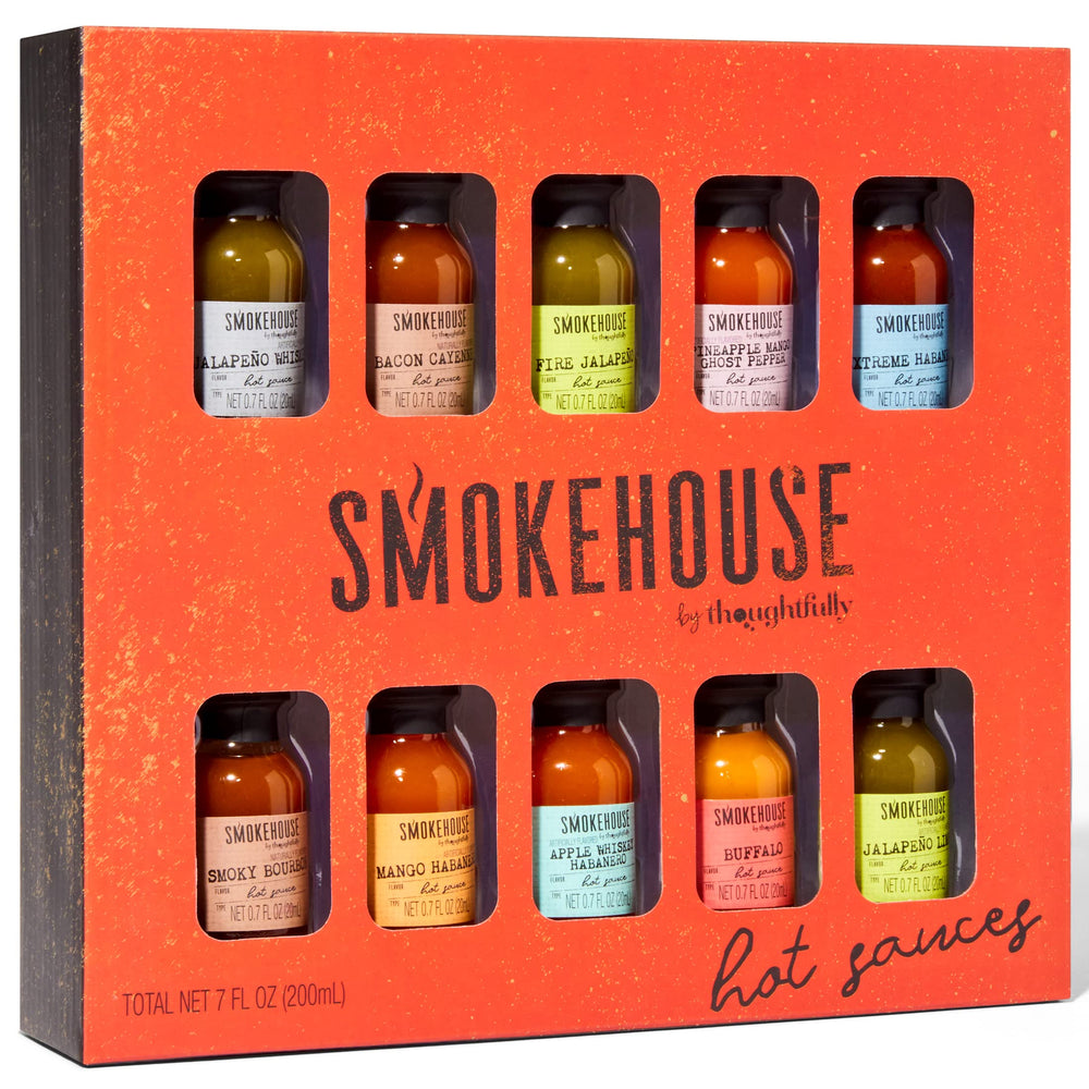 Thoughtfully smokehouse size comparison hand holding bottle to show compact 0.84 fl oz convenience