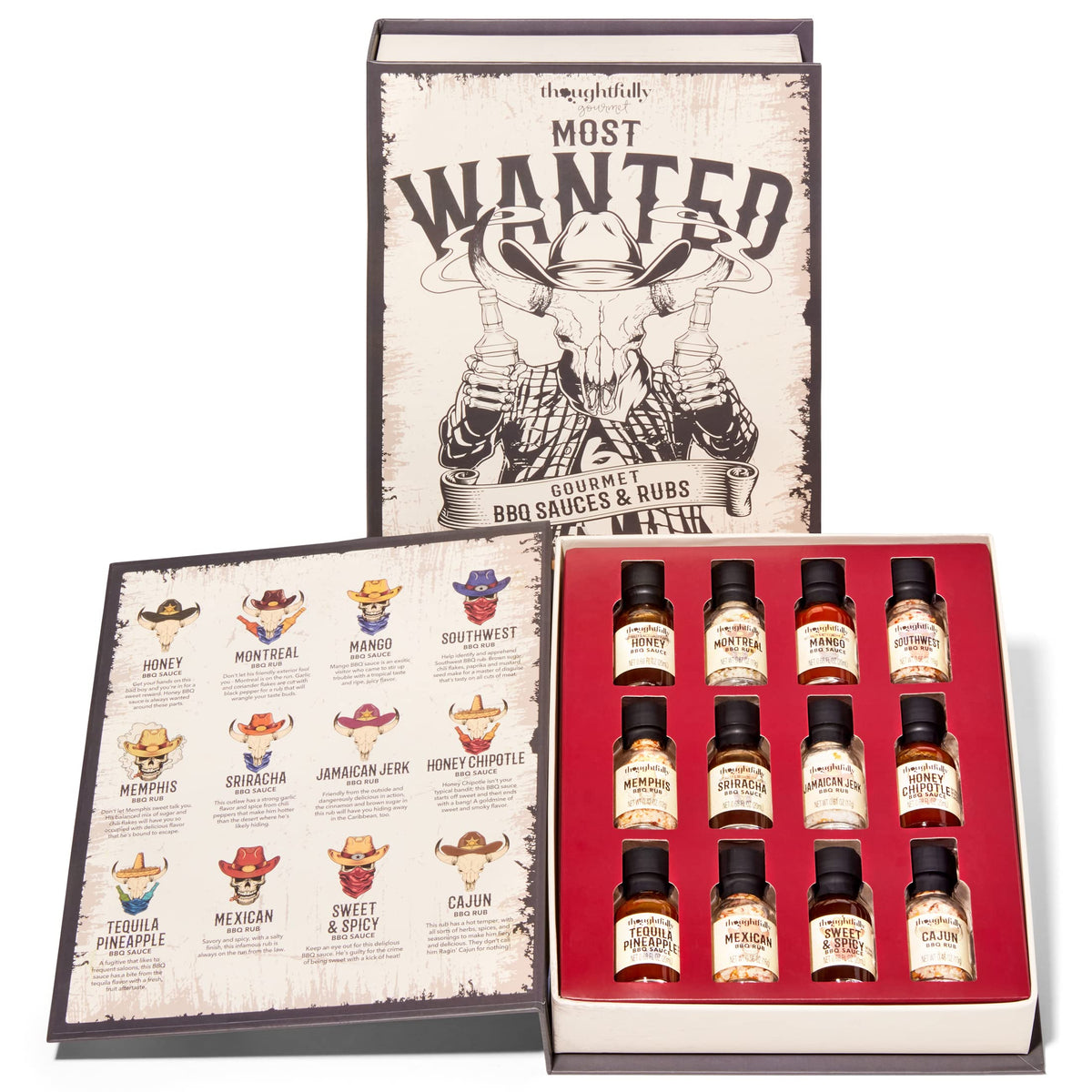 Thoughtfully front packaging showing book-shaped Western gift box and bold branding benefits gifting