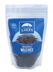 Thousand Lakes close-up of long dark wild rice grains highlighting hearty texture