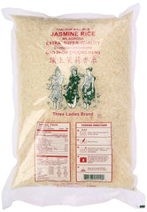 Three Ladies cooked jasmine rice close-up showing fluffy grains and aromatic appeal