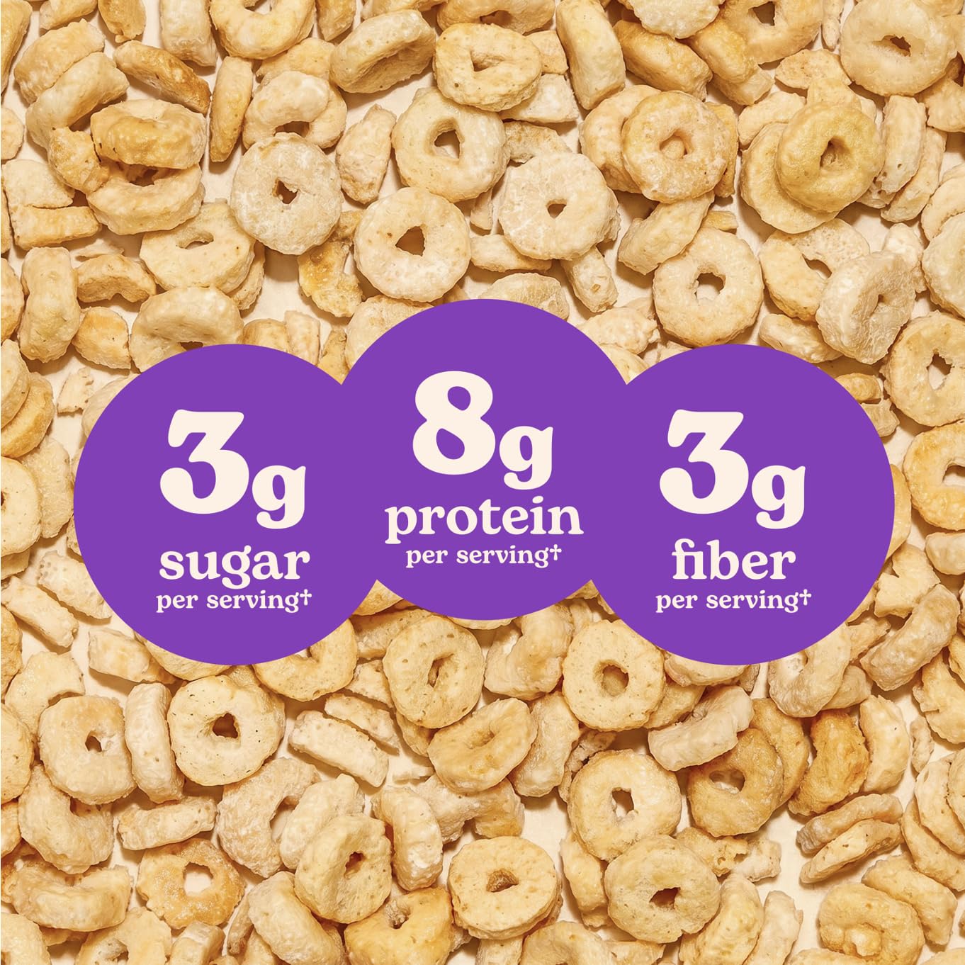 Close-up texture of Three Wishes O’s showing grain-free crunch and satiety