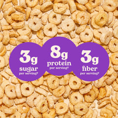 Close-up texture of Three Wishes O’s showing grain-free crunch and satiety
