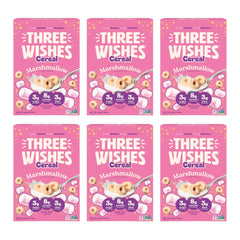 Three Wishes front packaging showing marshmallow flavor and protein benefit