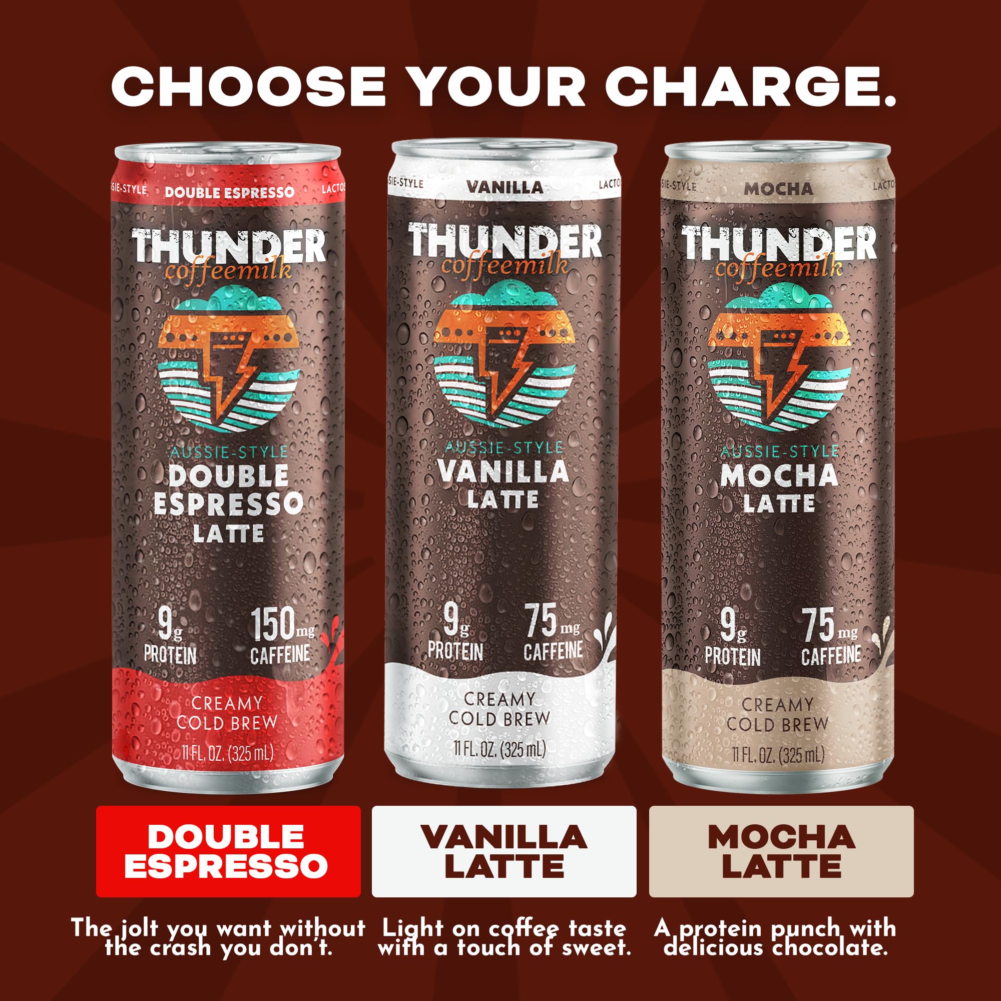 Thunder Coffeemilk 12 pack box display showing bulk purchase convenience and storage